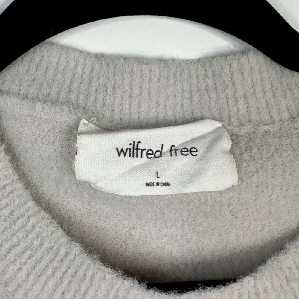 Wilfred Free Beige Cozy Textured Knit Sweater Size L - Picture 3 of 5